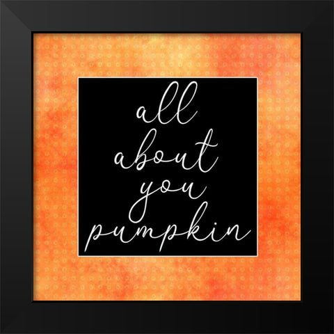 Pumpkin 2 Black Modern Wood Framed Art Print by Phillip, Jamie