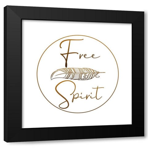 Free Spirit Black Modern Wood Framed Art Print with Double Matting by Phillip, Jamie