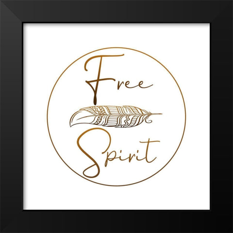 Free Spirit Black Modern Wood Framed Art Print by Phillip, Jamie