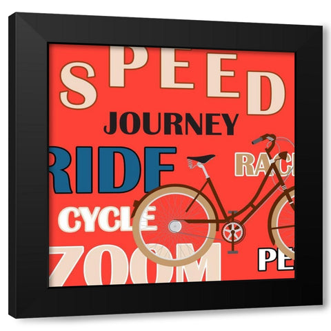 Bike 4 Black Modern Wood Framed Art Print with Double Matting by Phillip, Jamie
