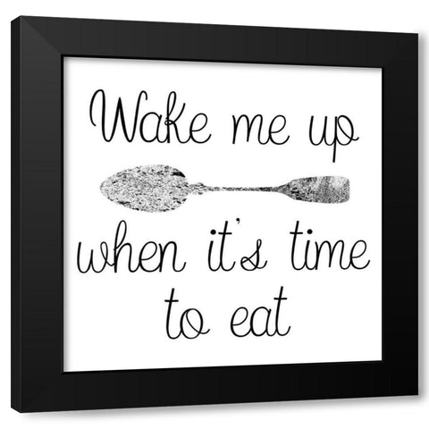 Time For Food Black Modern Wood Framed Art Print by Phillip, Jamie
