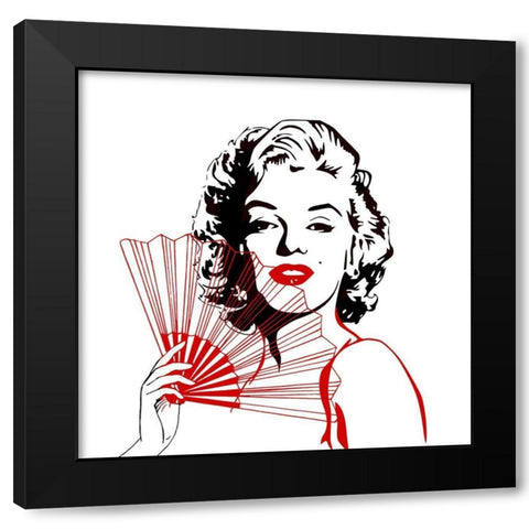 Lady In Red 2 Black Modern Wood Framed Art Print with Double Matting by Phillip, Jamie