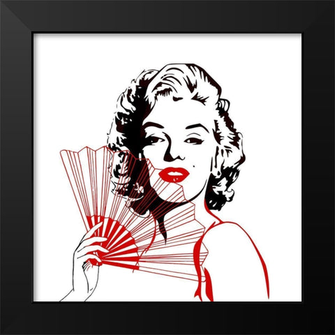 Lady In Red 2 Black Modern Wood Framed Art Print by Phillip, Jamie