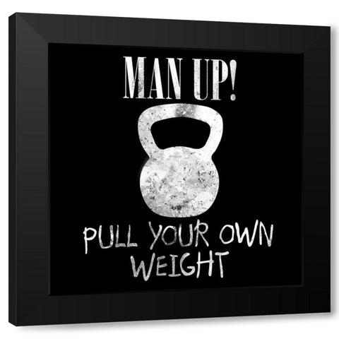 Gym Tough Black Modern Wood Framed Art Print by Phillip, Jamie