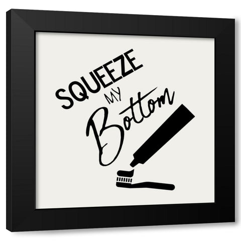 Toilet Talk 3 Black Modern Wood Framed Art Print by Phillip, Jamie