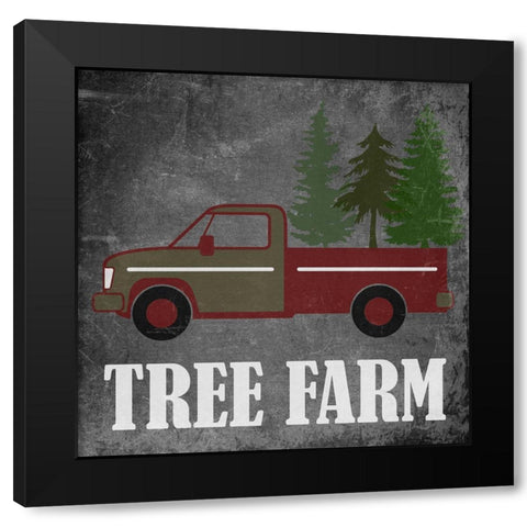 Tree Farm Black Modern Wood Framed Art Print with Double Matting by Phillip, Jamie