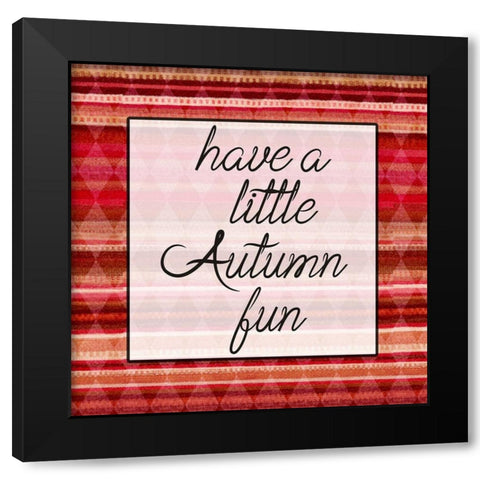 Autumn Fun Black Modern Wood Framed Art Print with Double Matting by Phillip, Jamie