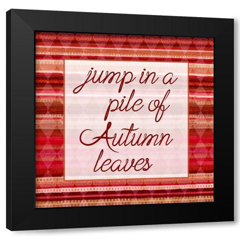 Autumn Fun 2 Black Modern Wood Framed Art Print with Double Matting by Phillip, Jamie