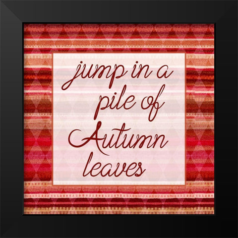 Autumn Fun 2 Black Modern Wood Framed Art Print by Phillip, Jamie