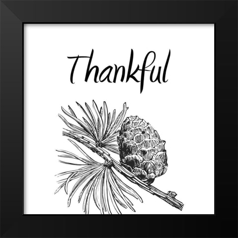 Thankful Black Modern Wood Framed Art Print by Phillip, Jamie
