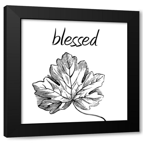 Blessed Black Modern Wood Framed Art Print by Phillip, Jamie