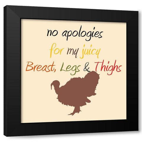 Turkey Breast Black Modern Wood Framed Art Print with Double Matting by Phillip, Jamie