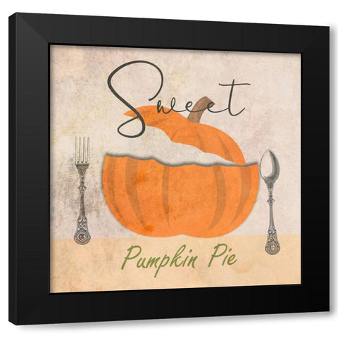 Pumpkin Pie Black Modern Wood Framed Art Print with Double Matting by Phillip, Jamie