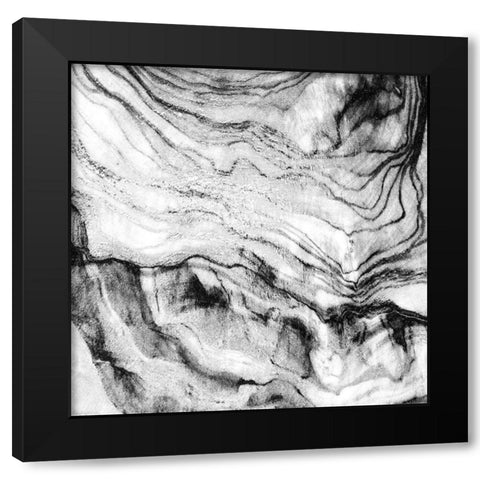 Black Vain Abstract Black Modern Wood Framed Art Print by Phillip, Jamie