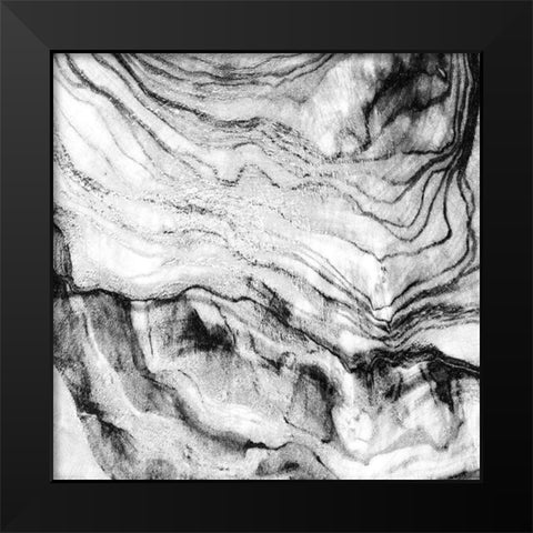 Black Vain Abstract Black Modern Wood Framed Art Print by Phillip, Jamie