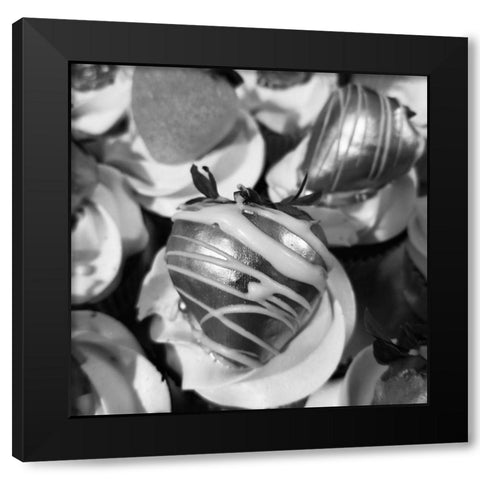 Black Cupcake 1 Black Modern Wood Framed Art Print by Phillip, Jamie
