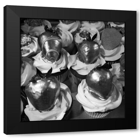 Black Cupcake 2 Black Modern Wood Framed Art Print by Phillip, Jamie