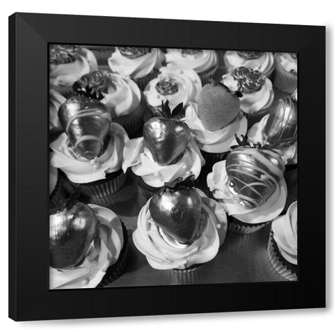 Black Cupcake 3 Black Modern Wood Framed Art Print by Phillip, Jamie