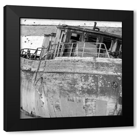 Ship Wreck Black Modern Wood Framed Art Print by Phillip, Jamie