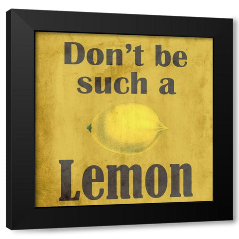 Lemon Black Modern Wood Framed Art Print by Phillip, Jamie