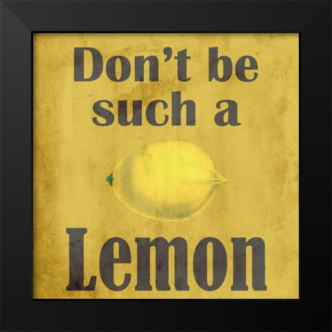 Lemon Black Modern Wood Framed Art Print by Phillip, Jamie