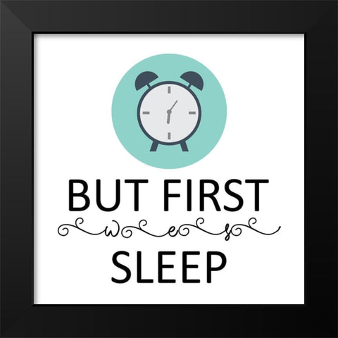 Sleep Black Modern Wood Framed Art Print by Phillip, Jamie