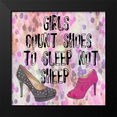 Shoes Black Modern Wood Framed Art Print by Phillip, Jamie