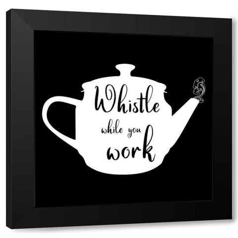 Whistle Black Modern Wood Framed Art Print with Double Matting by Phillip, Jamie