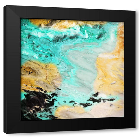 Marble Abstract 1 Black Modern Wood Framed Art Print by Phillip, Jamie