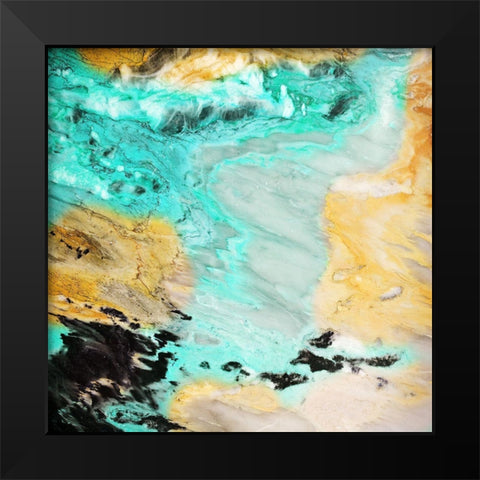 Marble Abstract 1 Black Modern Wood Framed Art Print by Phillip, Jamie