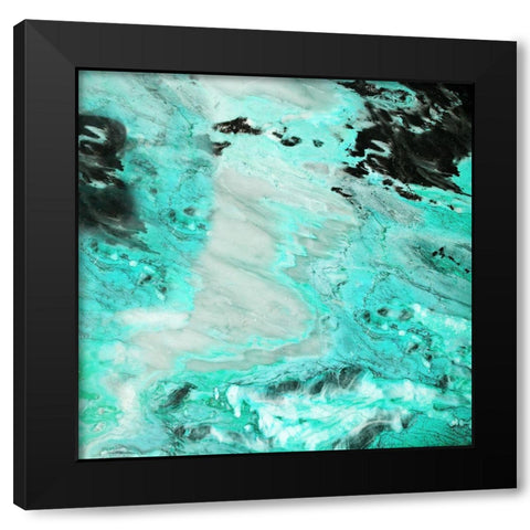Marble Abstract 2 Black Modern Wood Framed Art Print by Phillip, Jamie