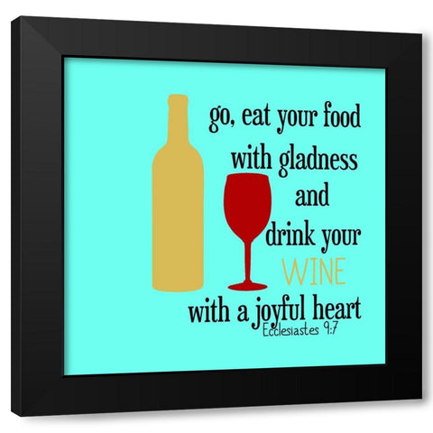 Holy Wine Black Modern Wood Framed Art Print by Phillip, Jamie
