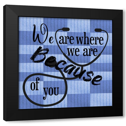 Doctor Black Modern Wood Framed Art Print by Phillip, Jamie