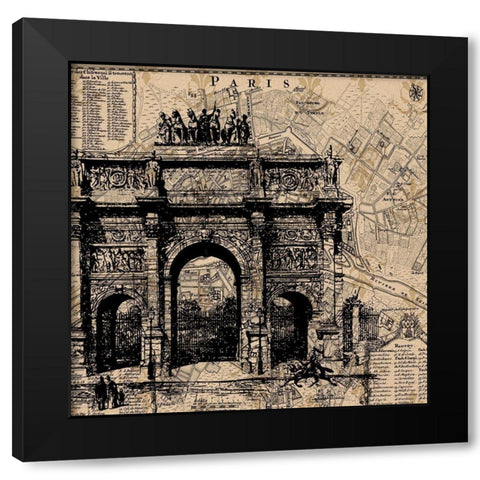 Paris 1 Black Modern Wood Framed Art Print by Phillip, Jamie