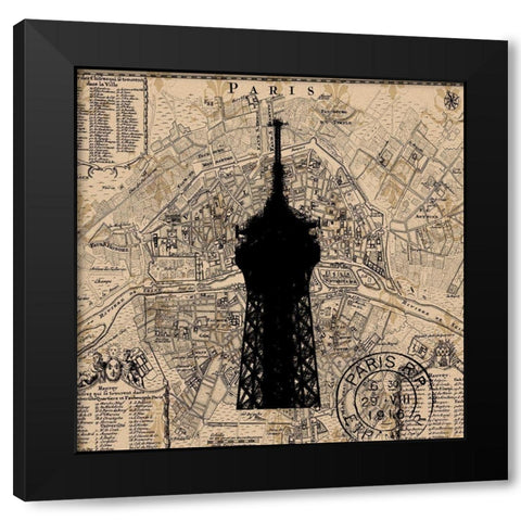 Paris 2 Black Modern Wood Framed Art Print by Phillip, Jamie