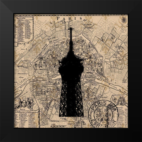 Paris 2 Black Modern Wood Framed Art Print by Phillip, Jamie