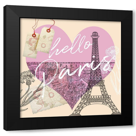 Paris 7 Black Modern Wood Framed Art Print by Phillip, Jamie