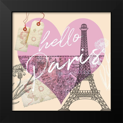Paris 7 Black Modern Wood Framed Art Print by Phillip, Jamie