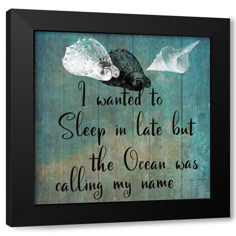 Ocean Voice Black Modern Wood Framed Art Print with Double Matting by Phillip, Jamie