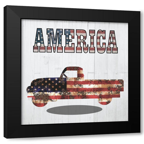 Old America Black Modern Wood Framed Art Print with Double Matting by Phillip, Jamie