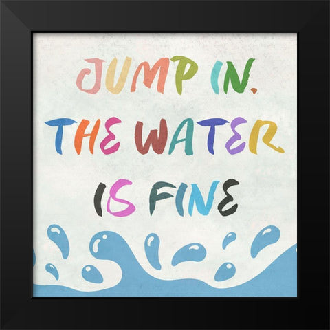 Summer Fun Black Modern Wood Framed Art Print by Phillip, Jamie