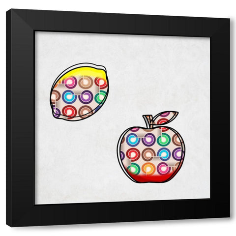 Fruit World Black Modern Wood Framed Art Print by Phillip, Jamie