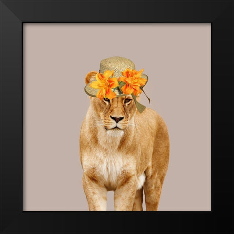 Jungle Queen Black Modern Wood Framed Art Print by Phillip, Jamie