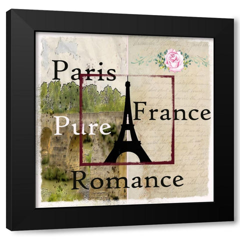 Old Tower Black Modern Wood Framed Art Print with Double Matting by Phillip, Jamie