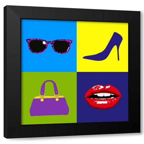 Fashion Week Black Modern Wood Framed Art Print with Double Matting by Phillip, Jamie