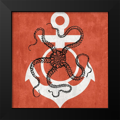 Coral Sea Black Modern Wood Framed Art Print by Phillip, Jamie