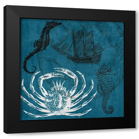 Sea Life Black Modern Wood Framed Art Print with Double Matting by Phillip, Jamie