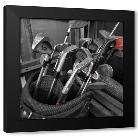 Golf Black Modern Wood Framed Art Print with Double Matting by Phillip, Jamie
