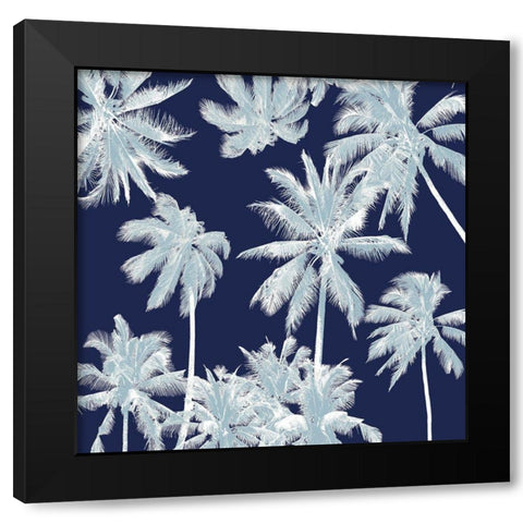 Tropico Blue Black Modern Wood Framed Art Print by Urban Road