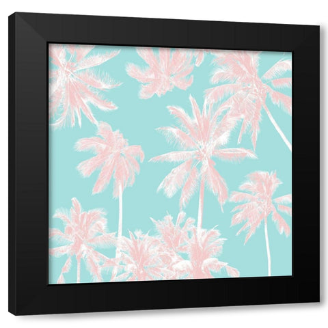 Tropico Turquoise Black Modern Wood Framed Art Print with Double Matting by Urban Road